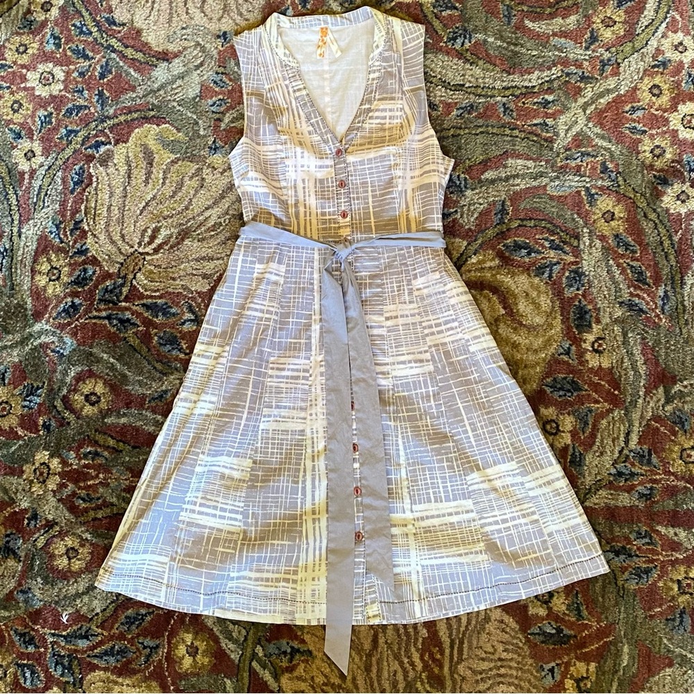 Anthropologie Maeve v-neck sleeveless shirt dress size 4